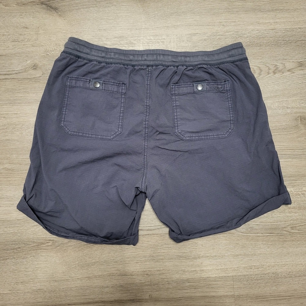 LL Bean Womens Gray Elastic Waist Hiking Cuffed Utility Shorts Large Utility - Picture 2 of 5
